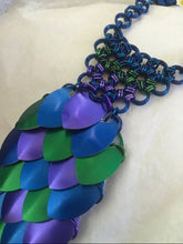 Load image into Gallery viewer, Scalemaille and Chainmaille Tie in your choice of colors. Scalemail necktie.