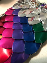 Load image into Gallery viewer, Scalemaille and Chainmaille Pouch / Scalemail and chainmail Dice Bag