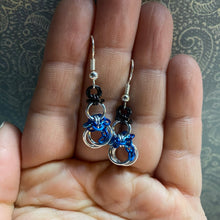 Load image into Gallery viewer, Tiny Snowmen Chainmaille Earrings