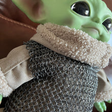 Load image into Gallery viewer, “Beskar” chainmaille armor on Grogu (Baby Yoda)