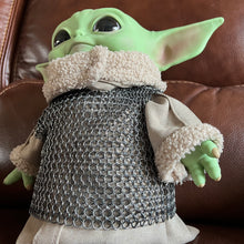 Load image into Gallery viewer, “Beskar” chainmaille armor on Grogu (Baby Yoda)