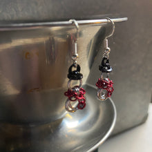 Load image into Gallery viewer, Tiny Snowmen Chainmaille Earrings
