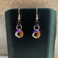 Load image into Gallery viewer, Tiny Snowmen Chainmaille Earrings