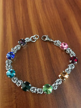 Load image into Gallery viewer, Chainmaille Crystal Bracelet