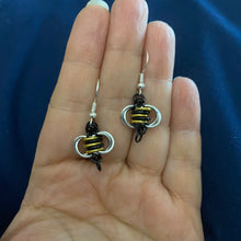 Load image into Gallery viewer, Tiny Chainmaille Bee Earrings