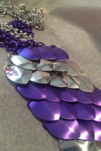 Load image into Gallery viewer, Scalemaille and Chainmaille Tie in your choice of colors. Scalemail necktie.