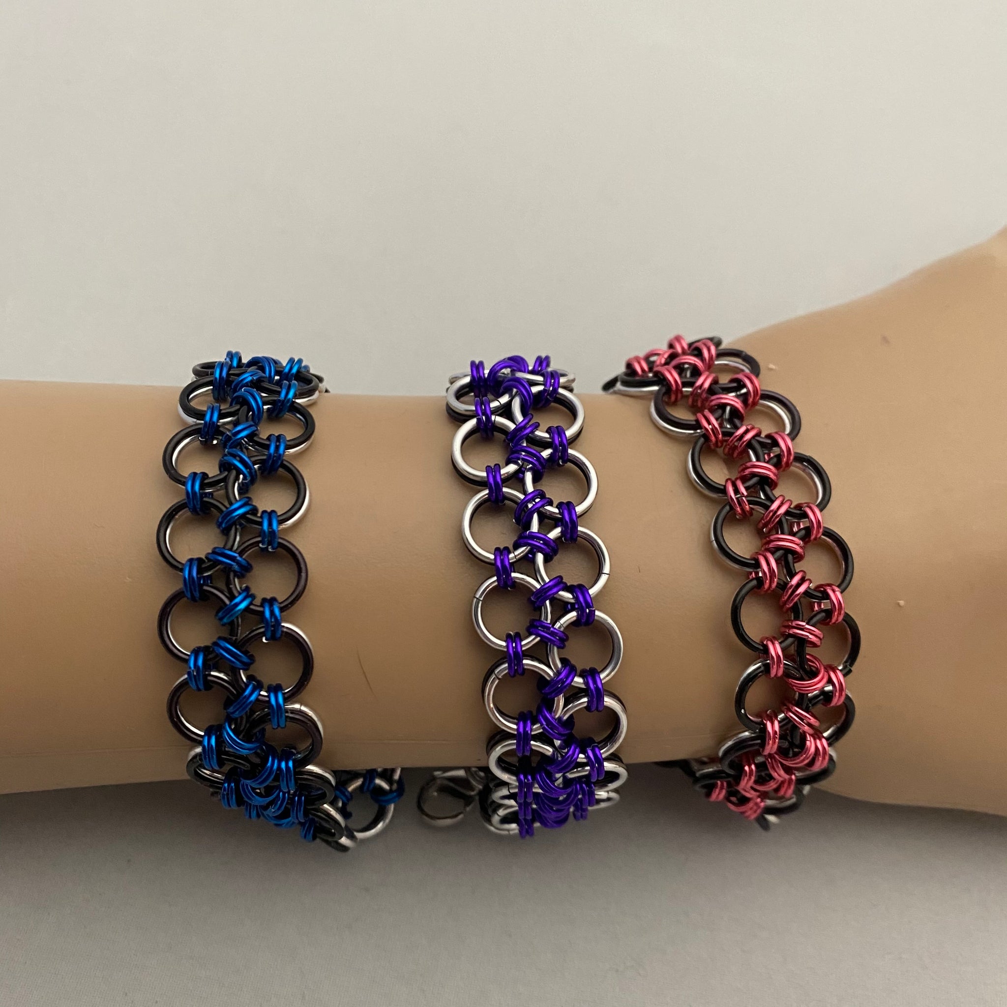 Bracelets de chaîne de placage en acier inoxydable de couleur unie Bracelets de chaîne de placage en acier inoxydable de couleur unie